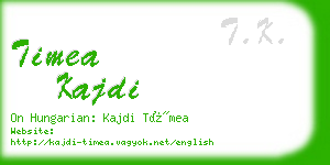 timea kajdi business card